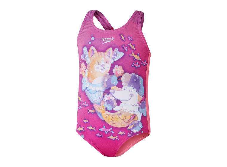 Digital Printed Badedrakt jr 104 Speedo | Rosa | Endurabrite 