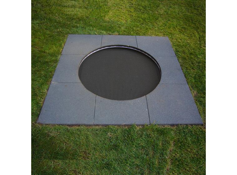 Nedfelt trampoline Playground XL Rund | Til offentlige lekeplasser 