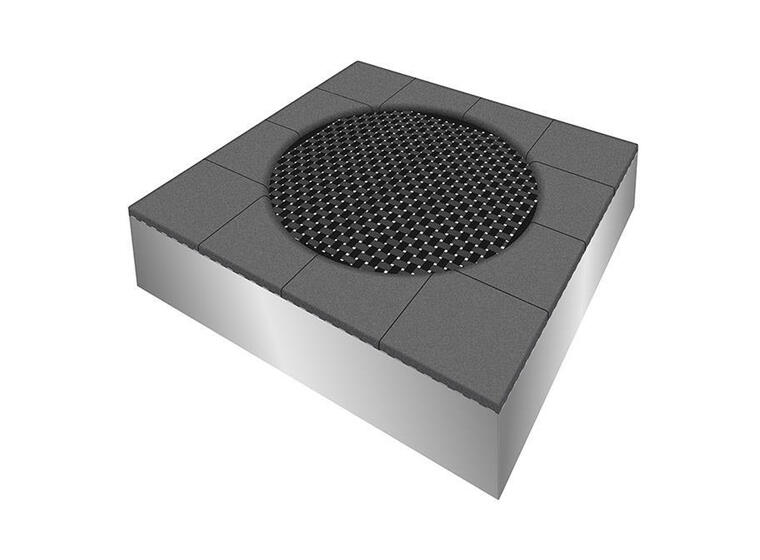 Nedfelt trampoline Playground XL Rund | Til offentlige lekeplasser 
