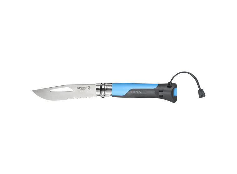 Opinel N°08 Outdoor Foldekniv | Blå Solid lommekniv for hverdagsturene 