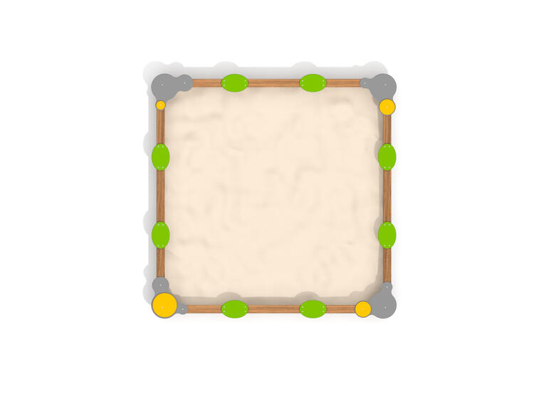 Sandkasse 2,71 x 2,71 m Lekeplassutstyr 