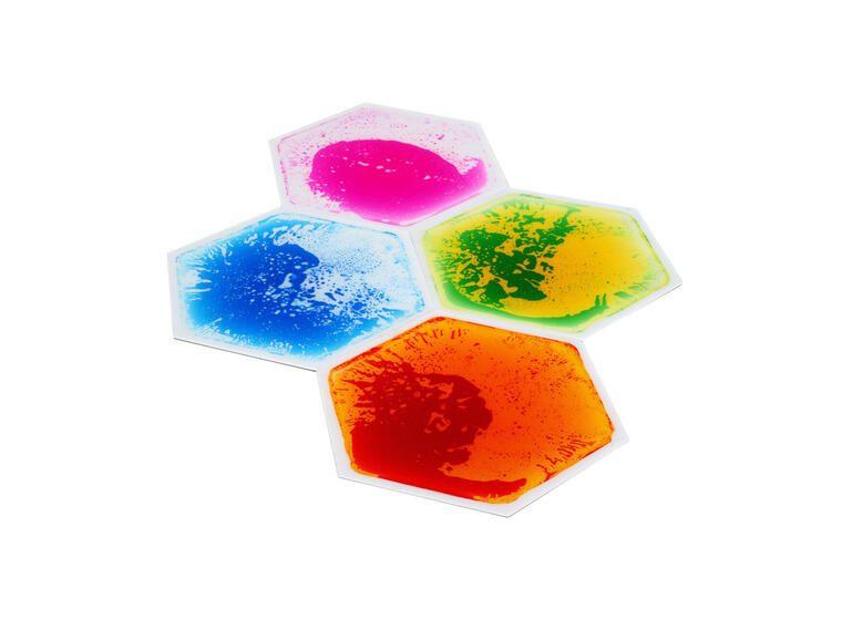 Sensoriske plater sekskant - 4 stk Geleplater Hexagon | 50x50 cm 