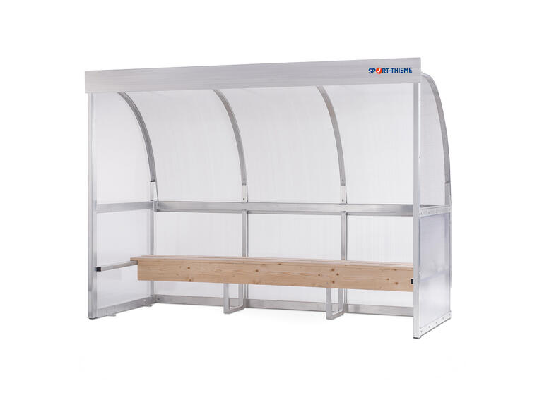 Trener- og innbytterbenk 3 meter Aluminium/Polykarbonat | 6 pers. 