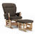 Trone Advance Gyngestol Brun Med puff 