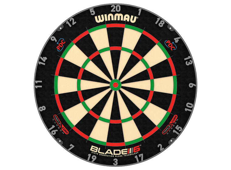 Dart Winmau Blade 6 Triple Core Carbon PDC-godkjent dartskive 