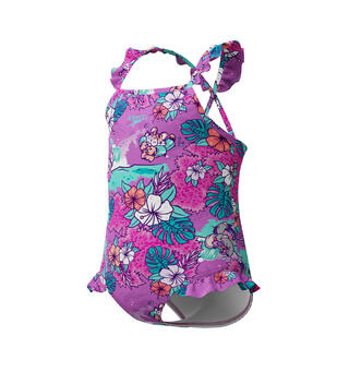 Frill Thinstrap Badedrakt jr Speedo | Neon Violet | EnduraFlex