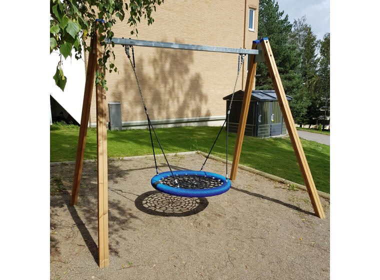Huskestativ i tre med ståldrager For fugleredehuske 