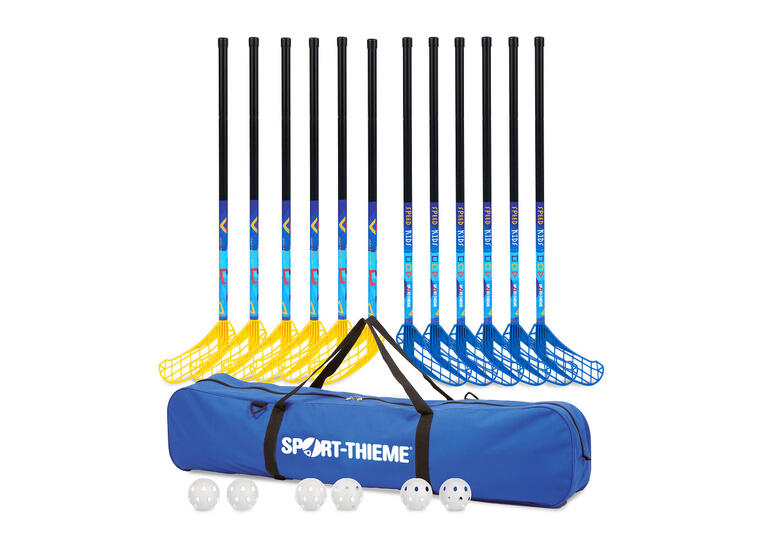 Innebandysett Speed Kids 80 cm 12 innebandykøller | 6 baller | 1 bag 