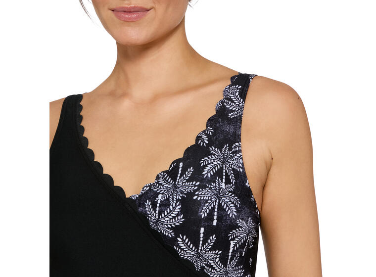 Jumera Scallop Classicback Badedrakt 36 Zoggs | Svart/Hvit | Ecolast+ 