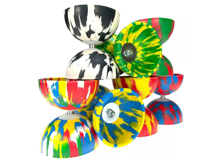 MB Diabolo Arlequin | Assorterte farger Sjonglering | Uten pinner | Liten 