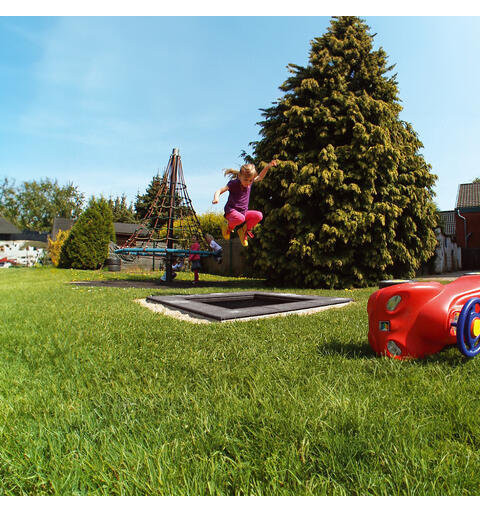 Nedfelt trampoline Playground Mini + Firkantet | Til offentlige lekeplasser
