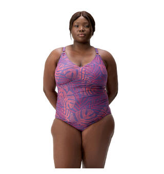 Printed V Neck Shaping Badedrakt (+) Speedo | Flerfarget | BodyFit Rec