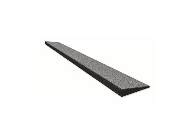 Quad Endelist Gummirampe Svart | 1,5 x 8 x 100 cm 