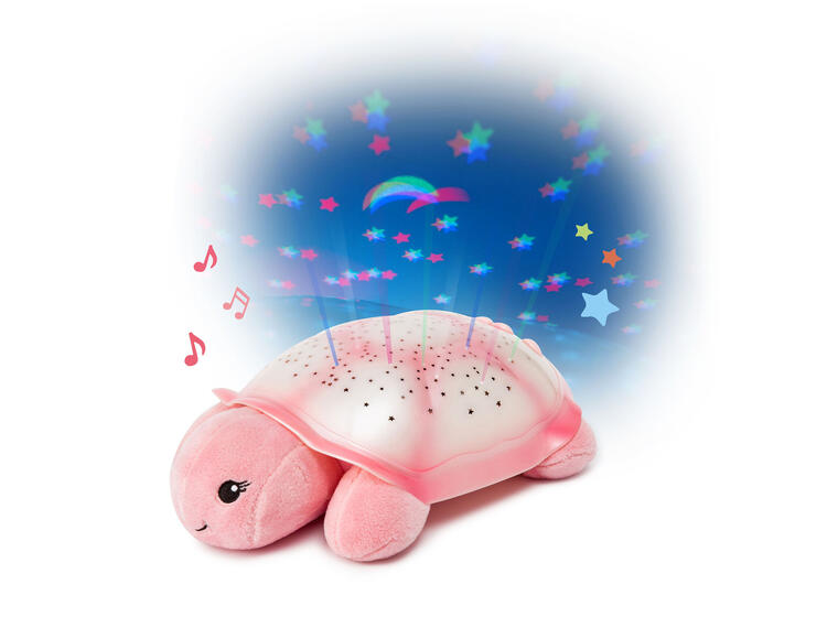 Skilpadde lampe Twilight Rosa Med lys og lyd 
