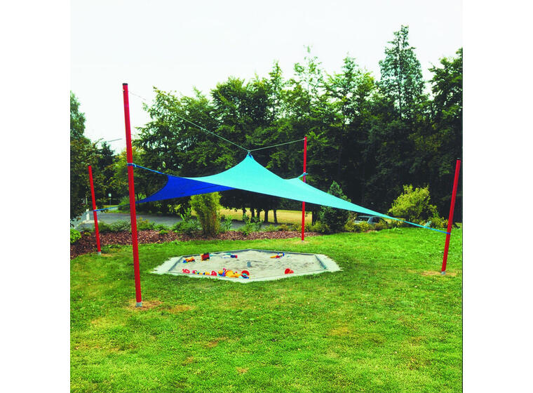 Solseil 5x5 meter med stolper Solskjerming til lekeplasser 