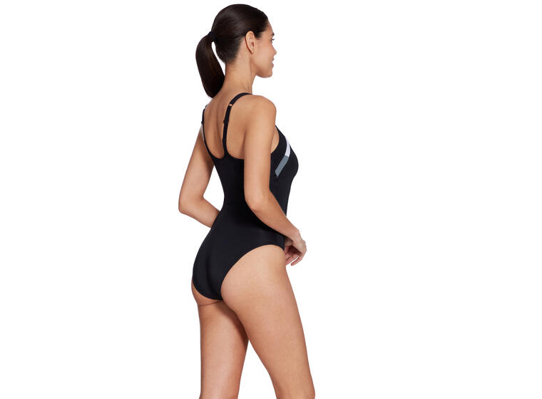 Sydney U-Back Badedrakt EU44 Zoggs | Svart/Hvit | EcoFit 