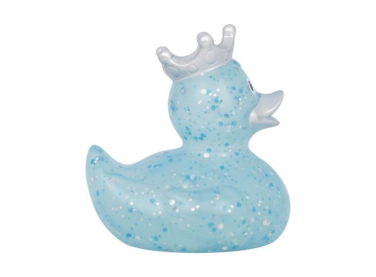 Badeand Glitter med krone | Blå 