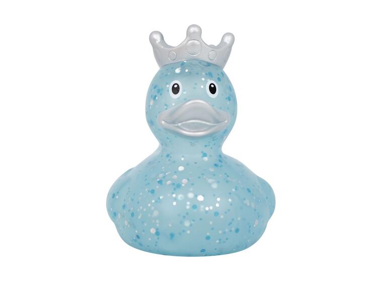 Badeand Glitter med krone | Blå 