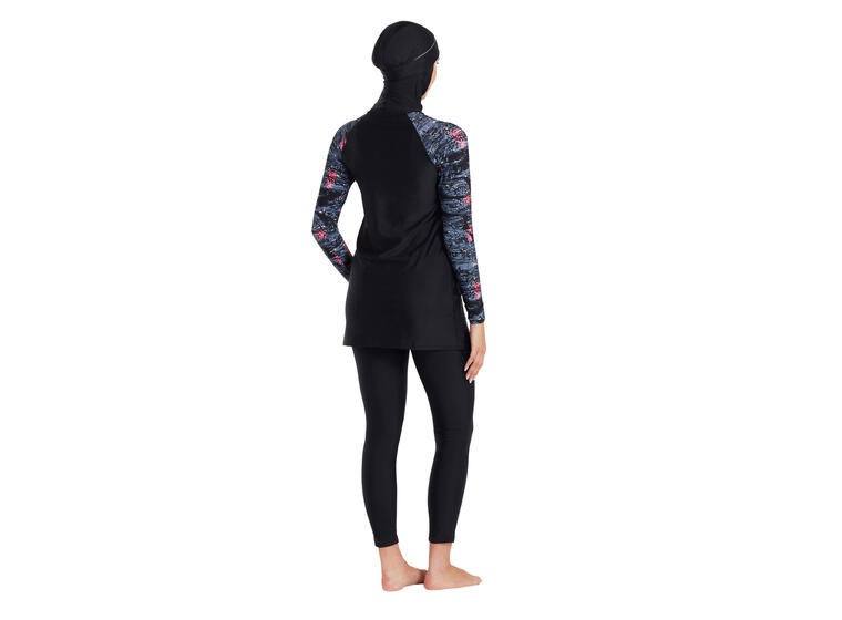 Dusk Modesty Suit Side Cut Burkini 42 Zoggs |  Svart/Flerfarget | Elastomax 