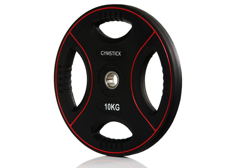 Gummierte vektskiver 10 kg for gruppetrening, styrketrening og pump 