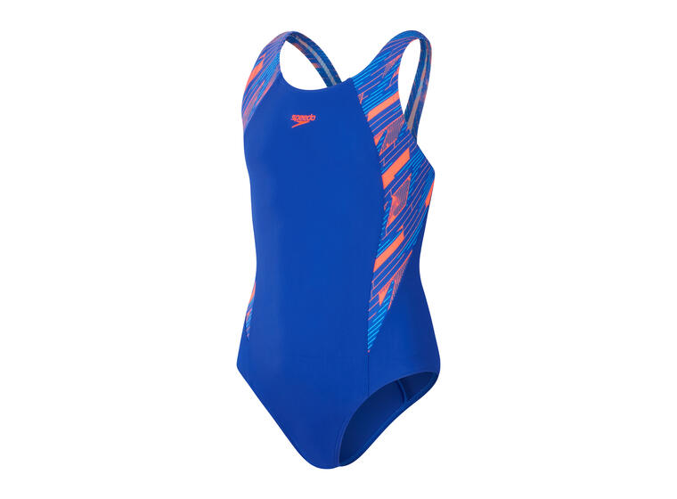 HyperBoom Splice Badedrakt jr 116 Speedo | Blå/Oransje | EnduraFlex 