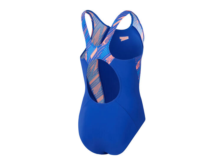 HyperBoom Splice Badedrakt jr 116 Speedo | Blå/Oransje | EnduraFlex 