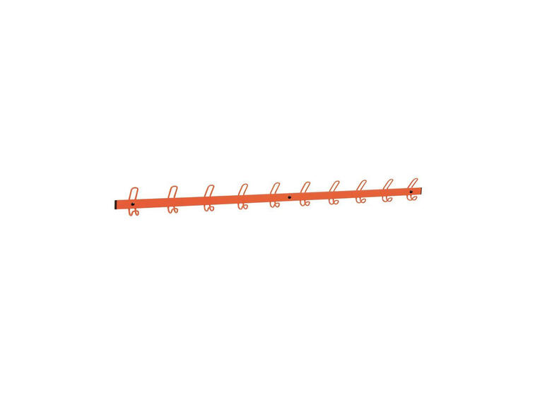 Knaggrekke med 10 kroker Oransje Lengde 150 cm 