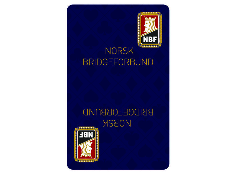 Kortstokk til kortspill | 1 stk. Norsk Bridgeforbund sine spillkort 