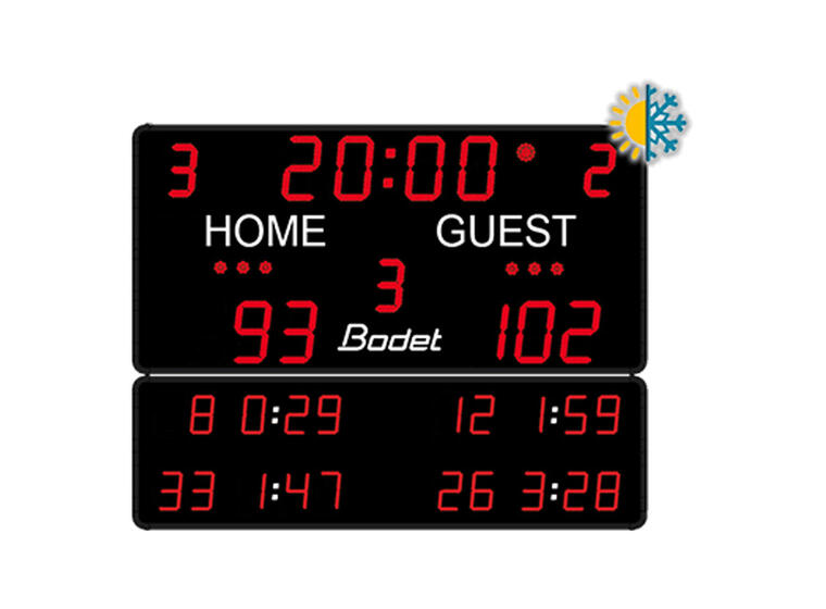 Resultattavle Bodet BTX6125 MS Multisport | 206 x 163,5 x 8,45 cm 
