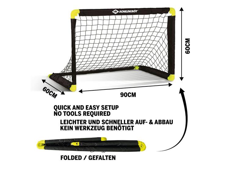 Schildkröt Fotballmål | 1 stk 90x60 cm | Sammenleggbart mål 
