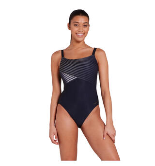 Seafarer Adj. Classicback Badedrakt Zoggs | Svart/Flerfarget | Ecolast +