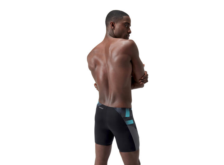 Splice Mid Jammer Badebukse 34 Speedo | Svart/Grå | Endurance+ MAX 