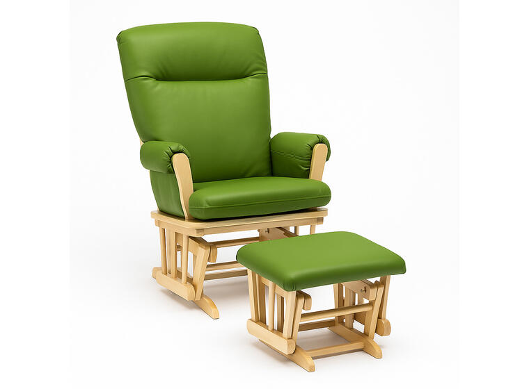 Trone Advance Gyngestol Grønn Med puff 