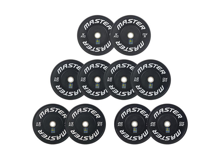 Vektskivesett Bumper SKI 120 kg 2 stk à 20 kg | 15 kg | 10 kg | 5 kg 