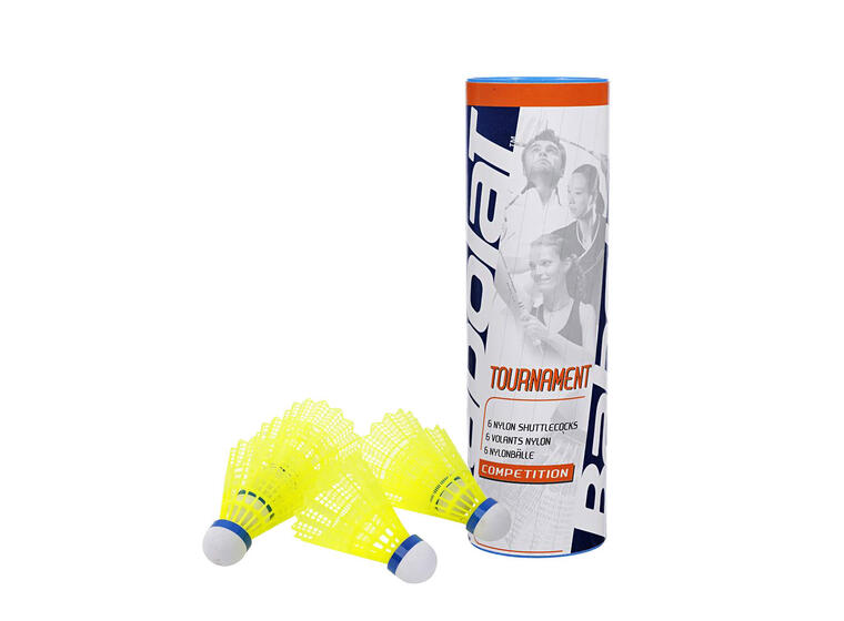 Badmintonball Babolat Tournament - 6 stk Til turnering og kamper i badminton 