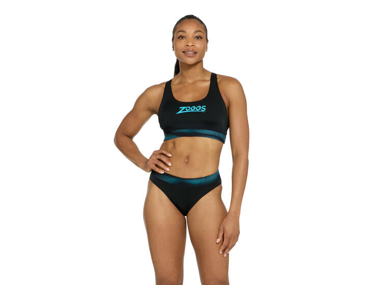 Extender Actionback Bikini EU36 Zoggs | Svart/Blå| Ecolast+ 