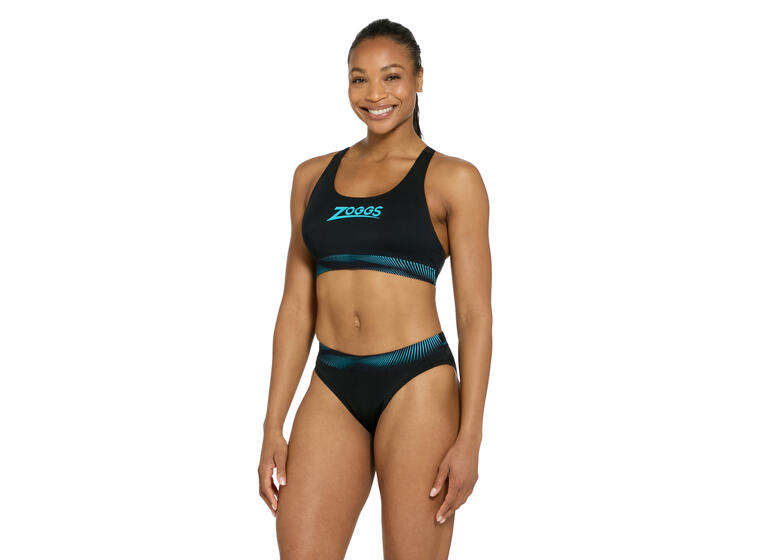 Extender Actionback Bikini EU36 Zoggs | Svart/Blå| Ecolast+ 