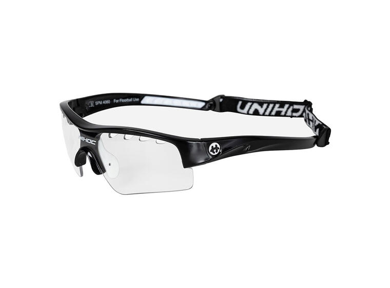 Innebandybriller Unihoc Victory Junior Beskyttelsesbriller | Svart/ Hvit 