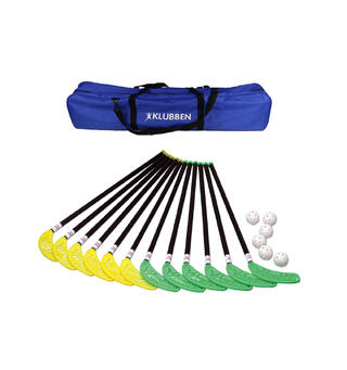 Innebandysett Fiber 95 cm med bag 12 klubber | 6 baller | 1 bag