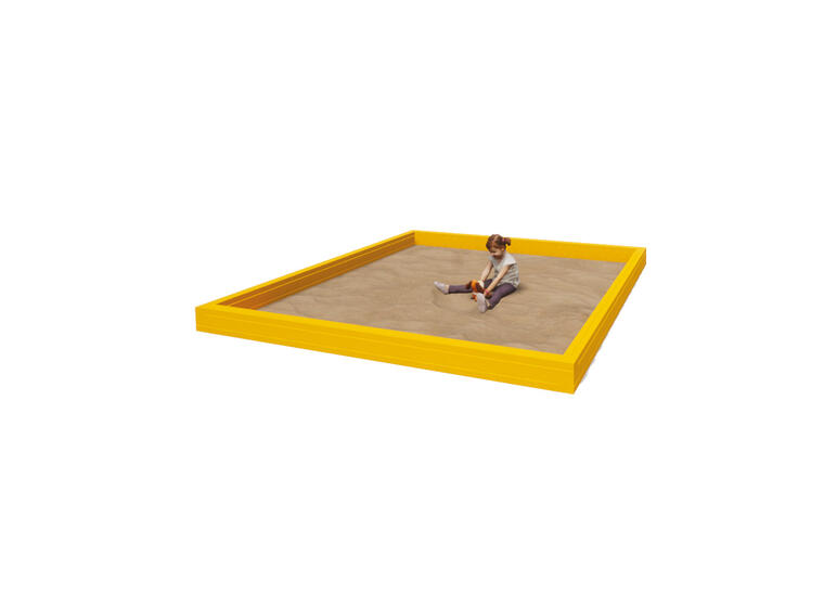 Sandkasse - høvlet 3x3 meter med kattenett 