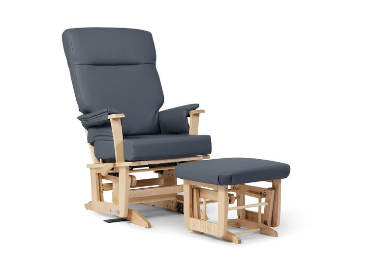 Trone Easymove Comfort Safe Gyngestol Blå | Med puff | Hygienetrekk 