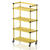 Oppbevaringshylle med hjul | Gul 100x46x176 cm | Flyttbar hylle 
