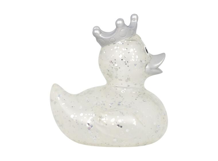 Badeand Glitter med krone | Sølv 