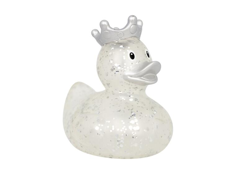Badeand Glitter med krone | Sølv 