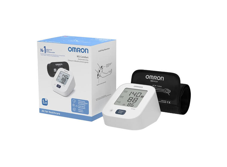 Blodtrykksmåler Omron M2 Comfort Enkel og praktisk måling av blodtrykket 
