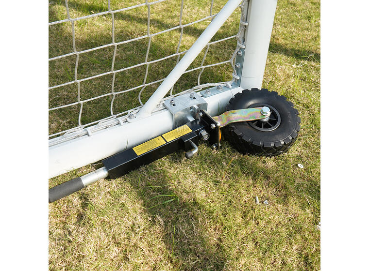 Fotballmål 11er | Hjul 360 grader Hvitt | Rund profil  | 7,32x2,44 m 
