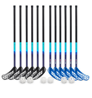 Innebandysett Captain 85 cm 12 innebandykøller | 6 baller
