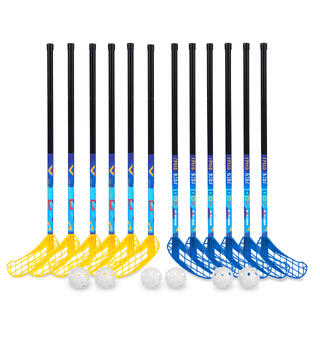 Innebandysett Speed Kids 80 cm 12 innebandyk&#248;ller | 6 baller