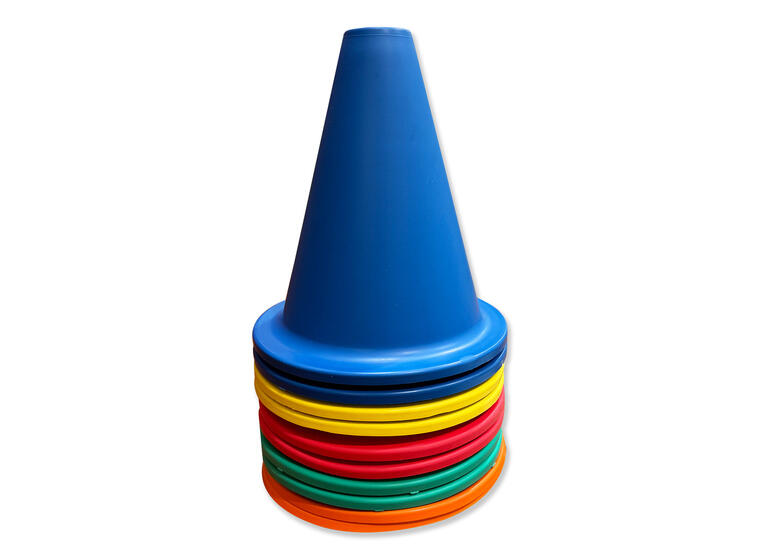 Markeringskjegler 10 stk | 15 cm Sett med 10 kjegler i assorterte farger 