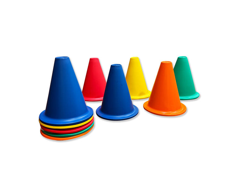 Markeringskjegler 10 stk | 15 cm Sett med 10 kjegler i assorterte farger 